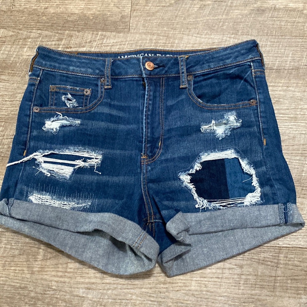 American Eagle super high rise shortie shorts 10